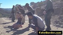 Fake border patrol puts law in his big cock sentenced teen amateur pussy outdoor