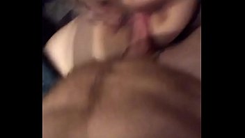 Pushed her on the coach and fucked her cummed on her  pussy with cum