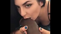 Cheating girlfriend sucking the gifted