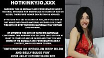 Hotkinkyjo XO speculum, gape, deep dildo and belly bulge fun