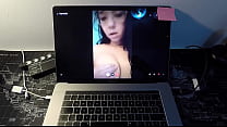 Spanish milf porn actress fucks a fan on webcam. This mature woman knows how to get the milk well from a distance.
