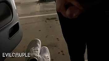 Dick Flashing and Cumshot in Parking Lot while People Walk by ( CUM on my Nike Air ) Cum Walk