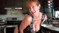 Cute redhead milf cooking and teasing us