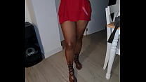Gladis showing her thong and her ass.. red miniskirt dress. Exhibitionist wife, I like photocumshots and turning voyeuristic voyeurs to 100. If you want to play with us, write to the email probetor3@gmx.es