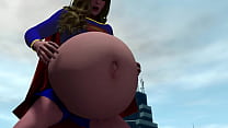 Superheroine Belly Inflation 2